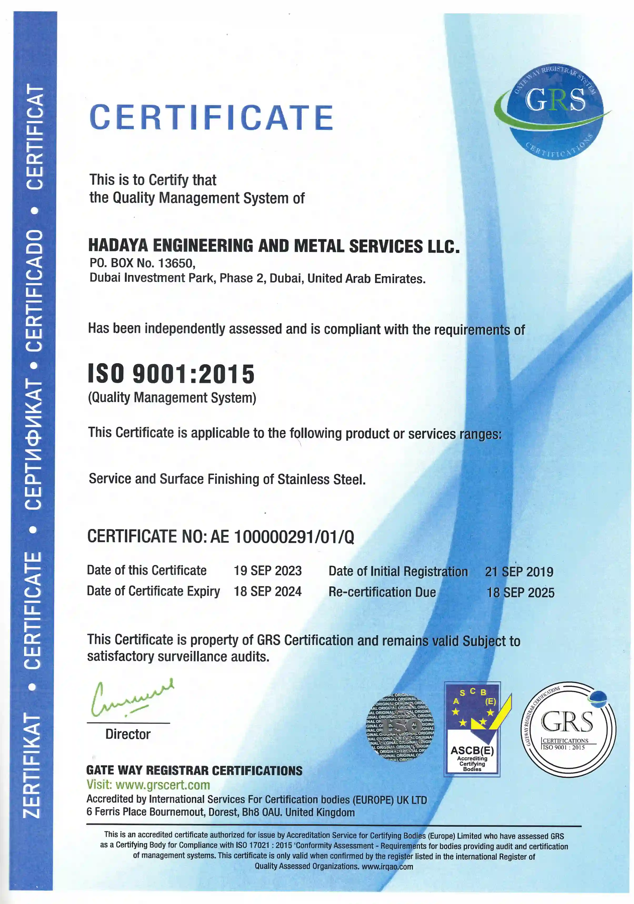 Hidayath Rjb Certificates-Hidayath