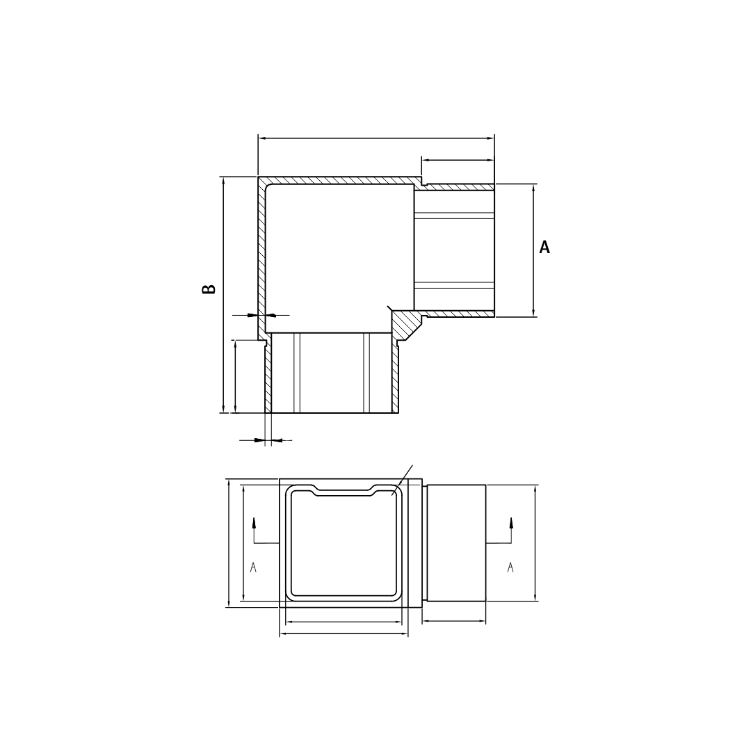 Images for Square Elbow 2 Way